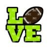 Love Football Acrylic Blank- Sticker- UV DTF (1.5 inch)