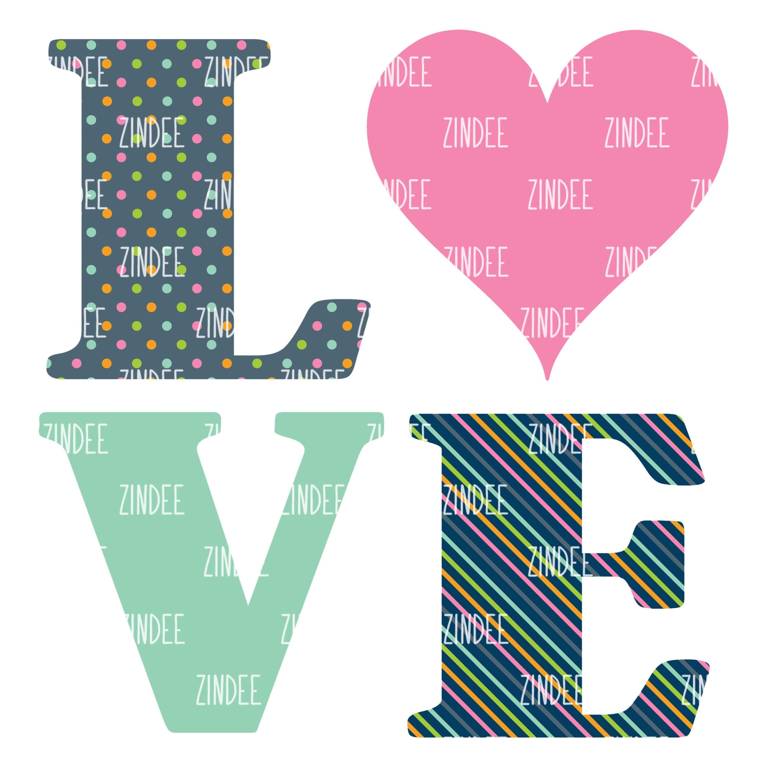 Love stripes dots (HTV ready to press)