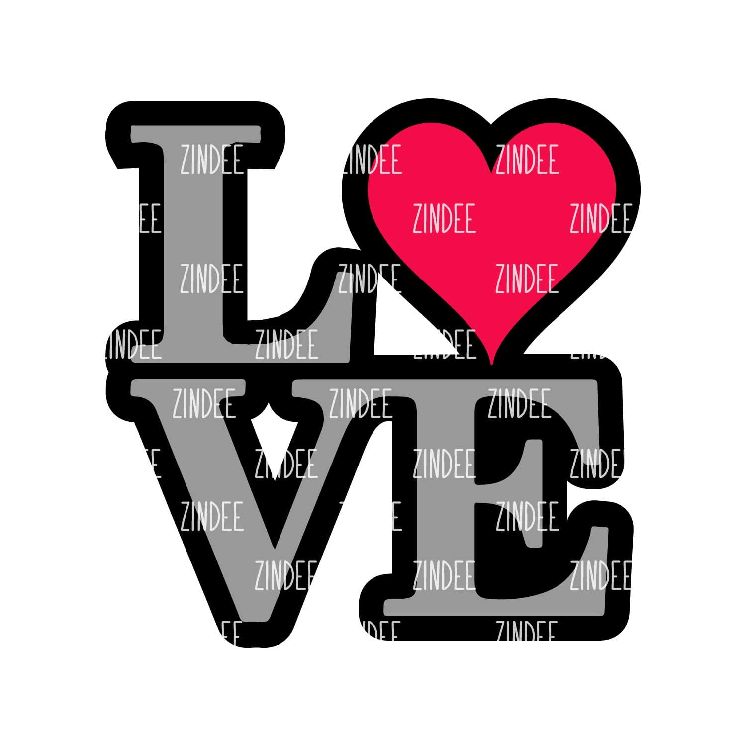 Love Heart Acrylic Blank- Sticker- UV DTF (1.5 inch)