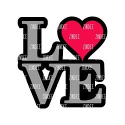 Love Heart – Acrylic Keychain Blank (3") | Optional Sticker or UV DTF