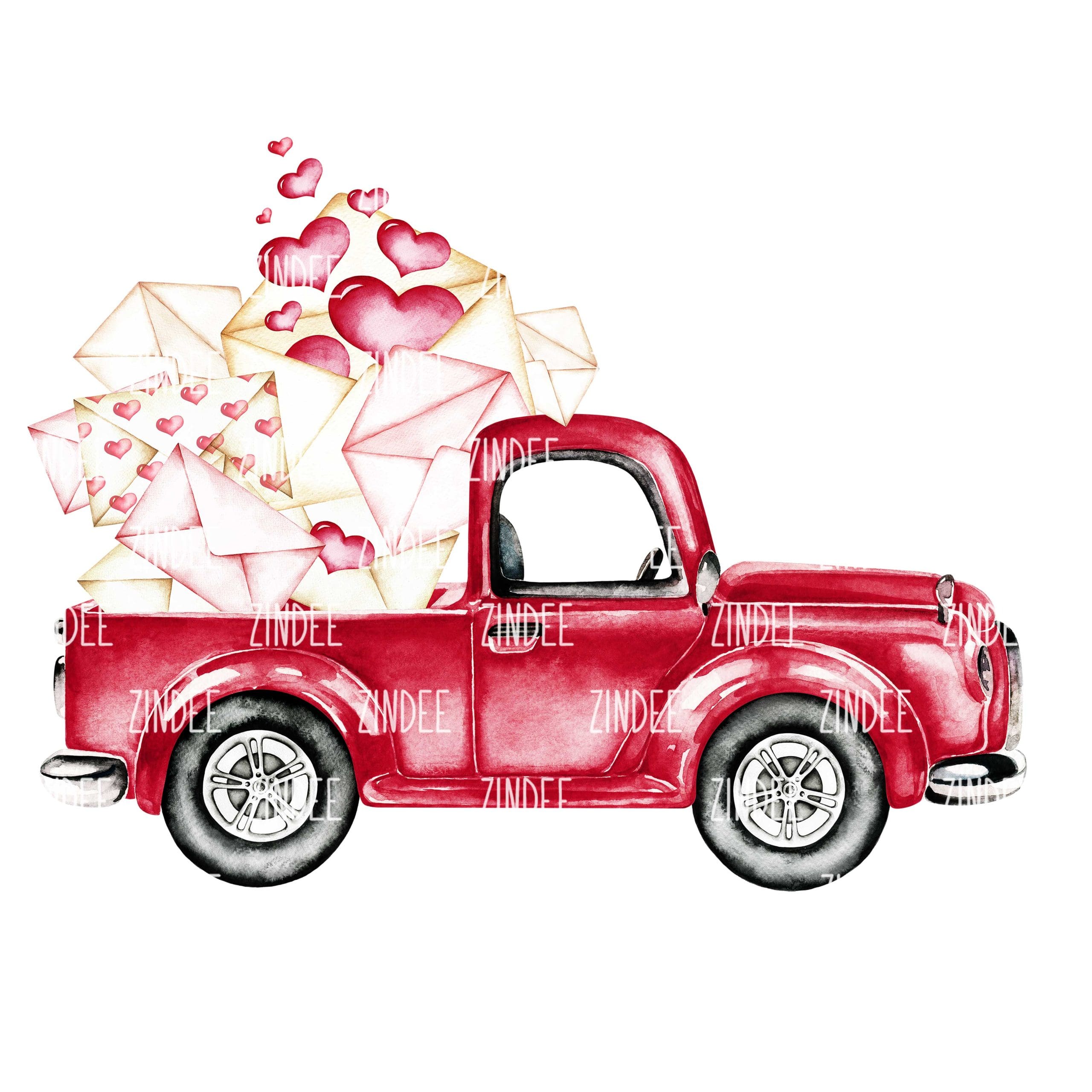 Love Note Vintage Truck (HTV ready to press)