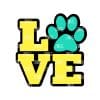 Love Paw Print – Acrylic Keychain Blank (3") | Optional Sticker or UV DTF