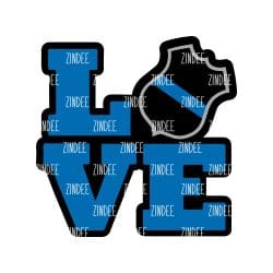 Love Police Acrylic Blank- Sticker- UV DTF (2.5 inch)