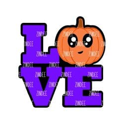 Love Pumpkin Acrylic Blank- Sticker- UV DTF (2.5 inch)