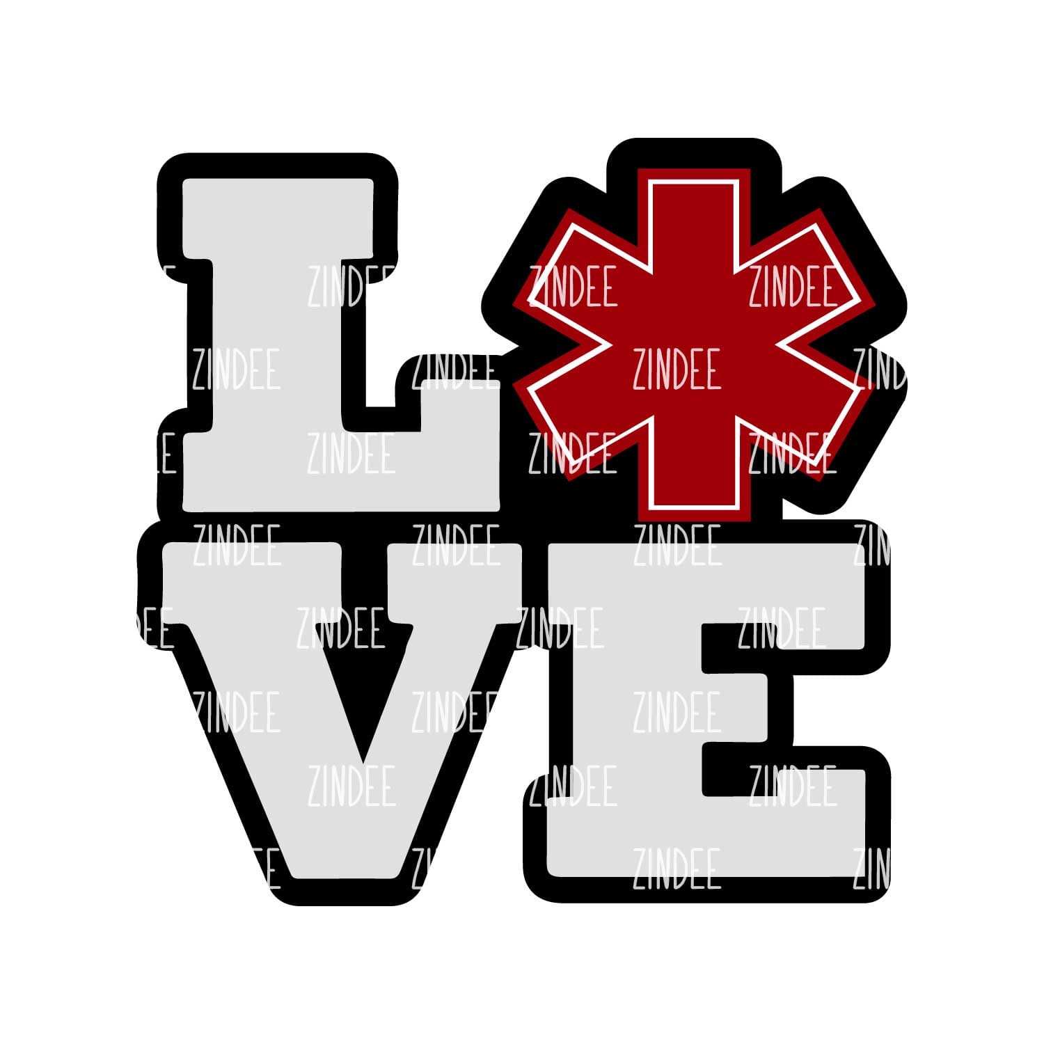 Love Star of Life Acrylic Blank- Sticker- UV DTF (2 inch) NO HOLE