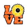 Love Sunflower Acrylic Blank- Sticker- UV DTF (2.5 inch)