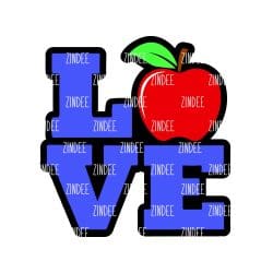 Love Teacher Acrylic Blank- Sticker- UV DTF (1.5 inch)