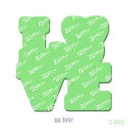 Alternative view of Love Tooth – Acrylic Badge Reel Blank (2") No Hole | Optional Sticker or UV DTF