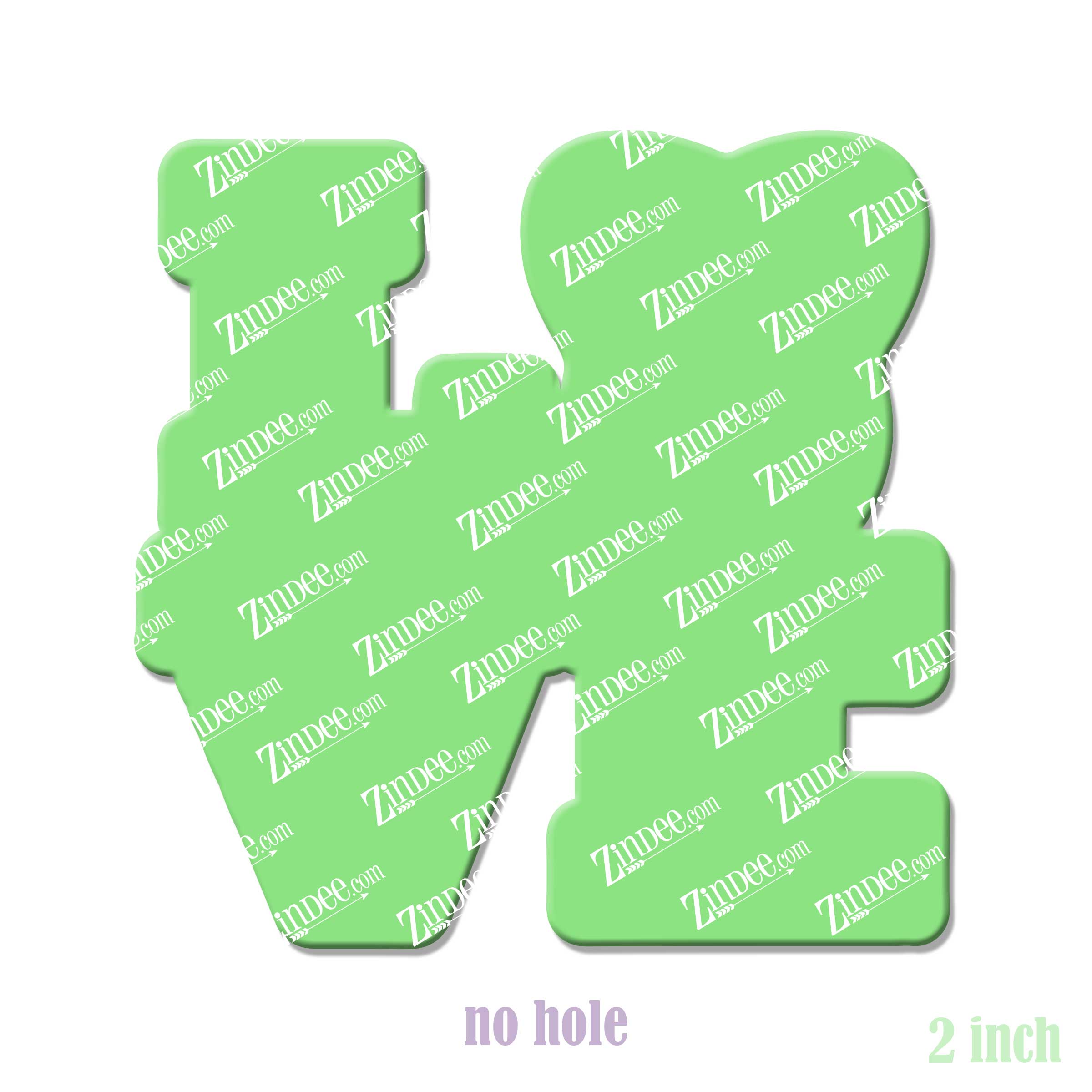 Alternative view of Love Tooth Acrylic Blank- Sticker- UV DTF (2 inch) NO HOLE