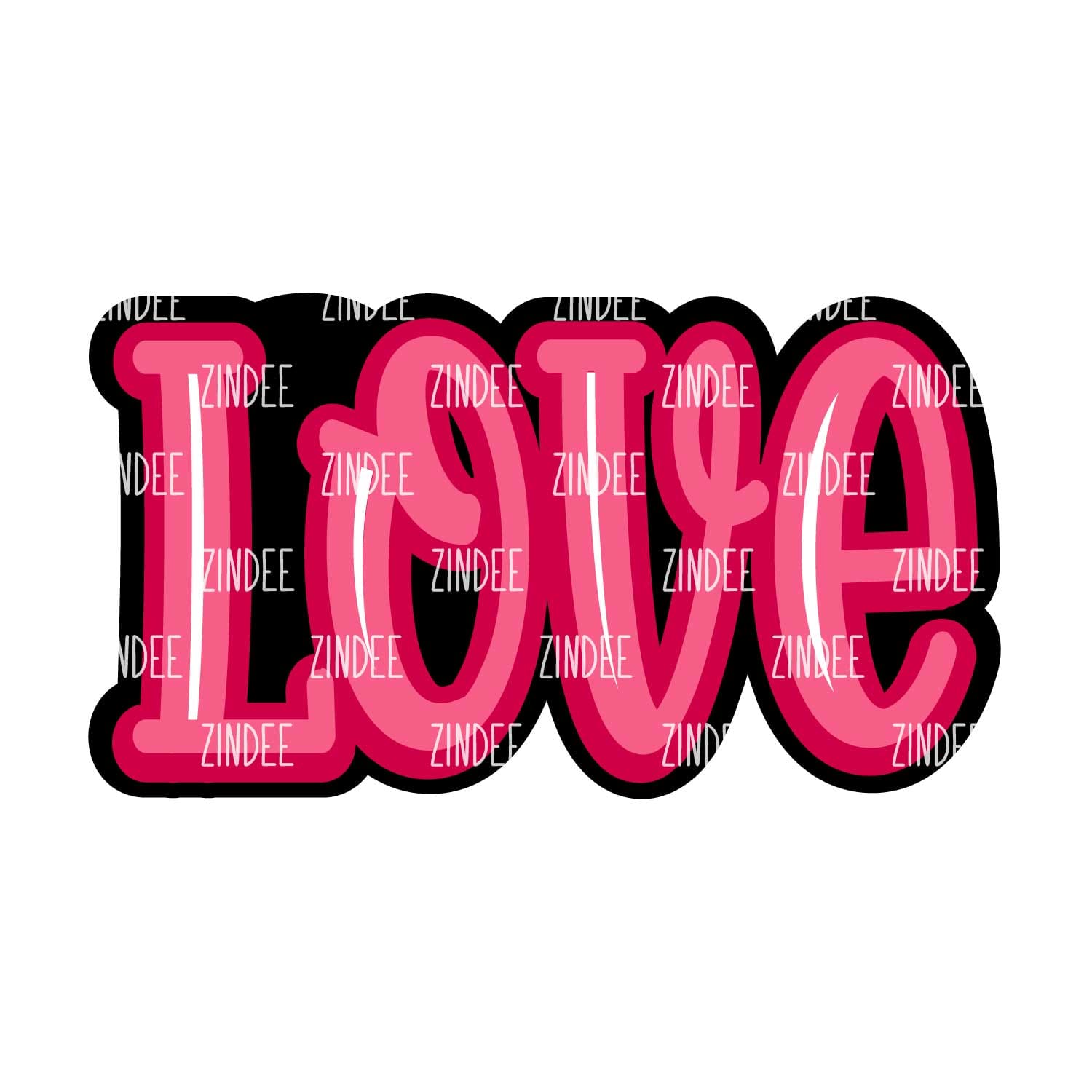 Love (word) Acrylic Blank- Sticker- UV DTF (3 inch)