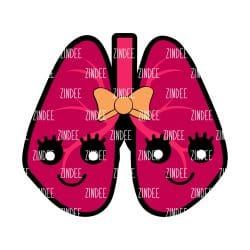 Lungs – Acrylic Badge Reel Blank (2") No Hole | Optional Sticker or UV DTF