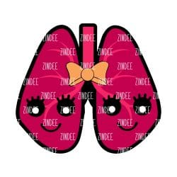Lungs Acrylic Blank- Sticker- UV DTF (1.5 inch)