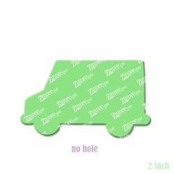 Alternative view of Mail Truck – Acrylic Badge Reel Blank (2") No Hole | Optional Sticker or UV DTF