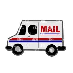 Mail Truck Acrylic Blank- Sticker- UV DTF (1.5 inch)