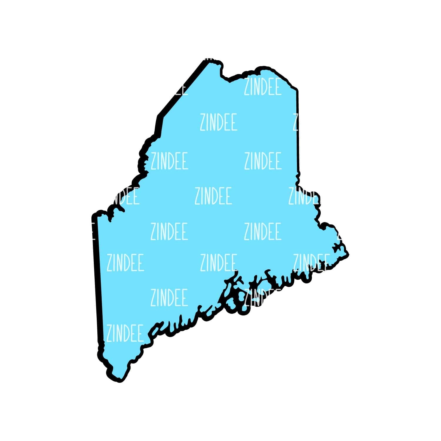 Maine Acrylic Blank- Sticker- UV DTF (3 inch)
