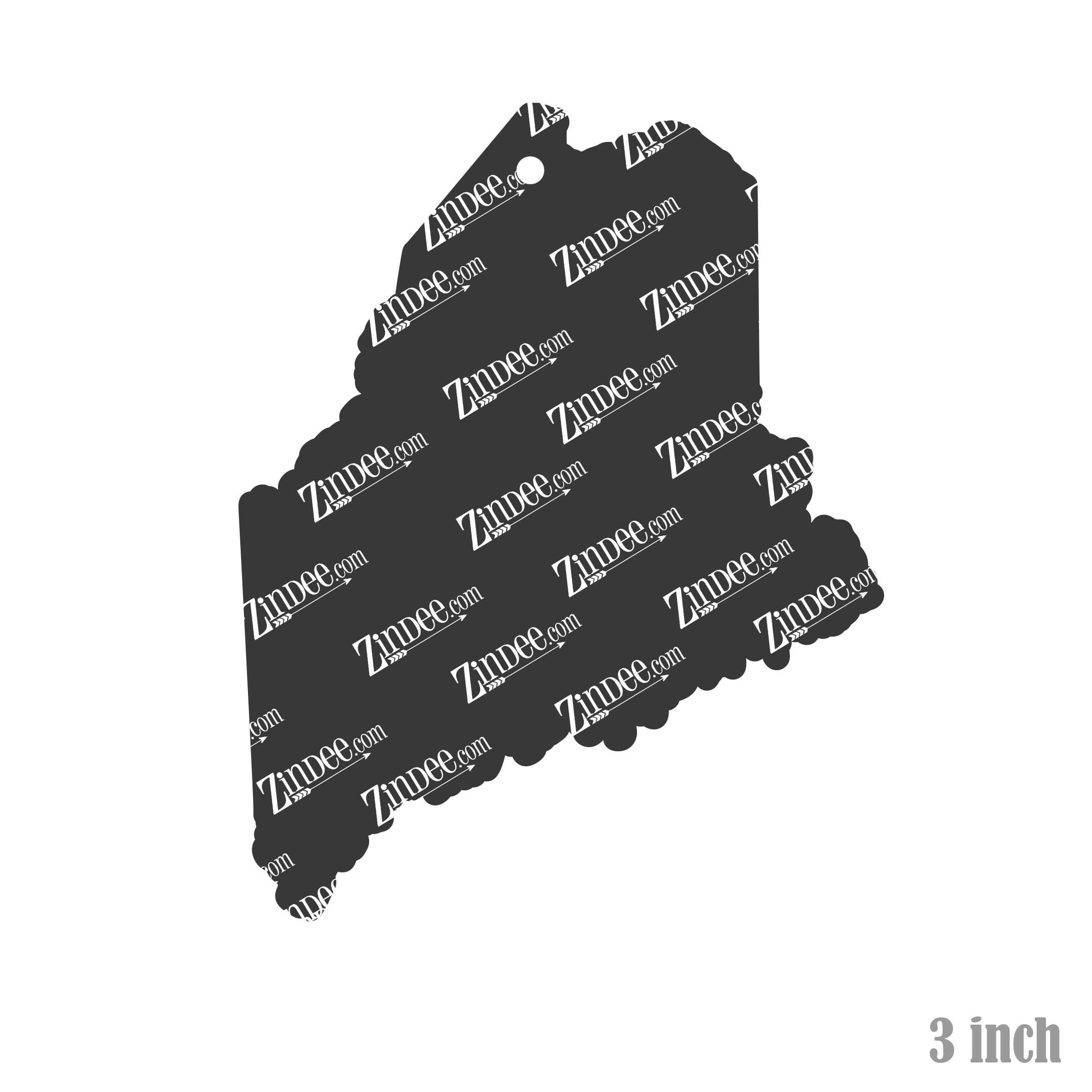 Alternative view of Maine Acrylic Blank- Sticker- UV DTF (3 inch)