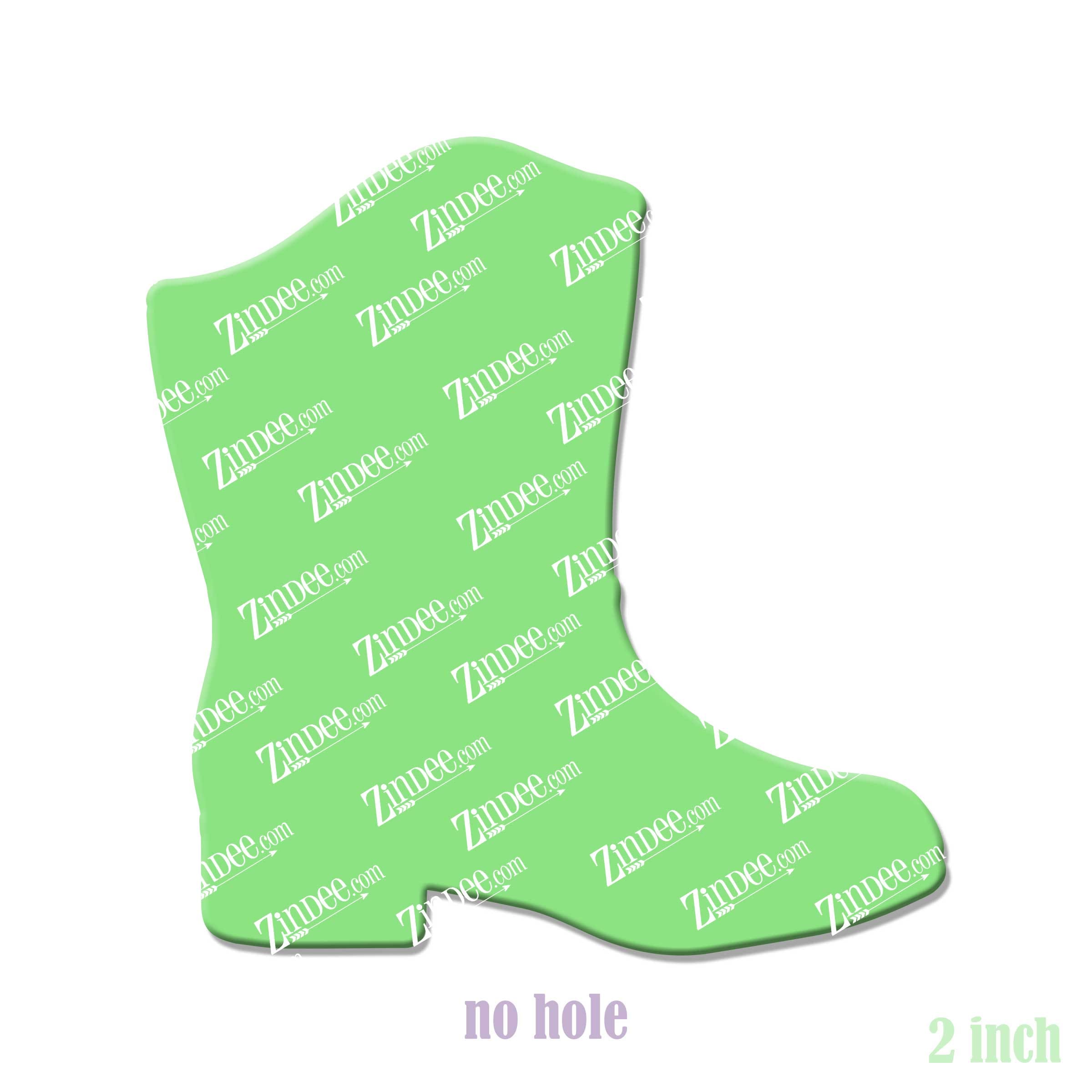 Majorette Boot acrylic blank (2 inch) NO HOLE (5 piece minimum)