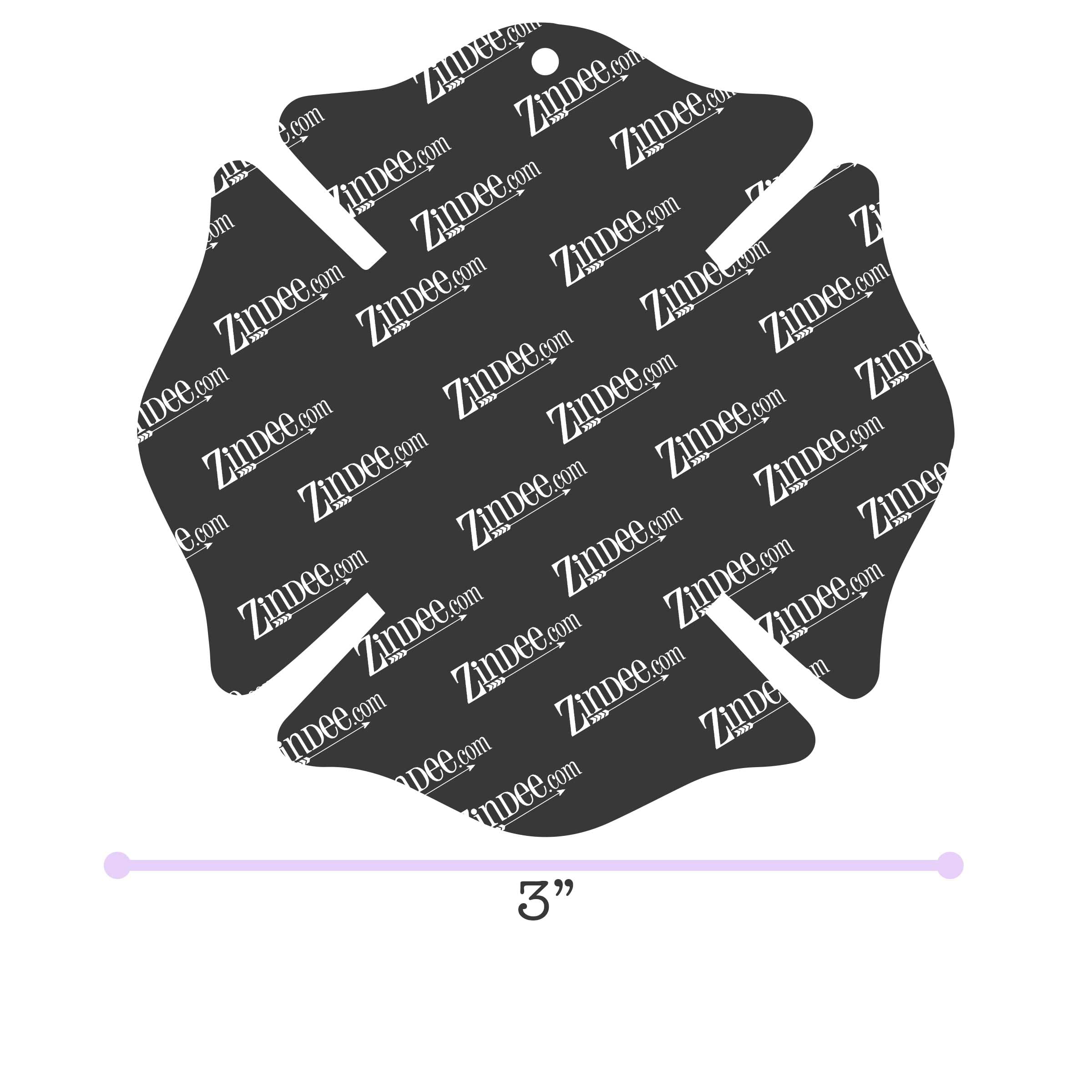 Alternative view of Maltese Cross Acrylic Blank- Sticker- UV DTF (3 inch)