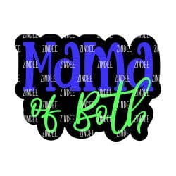 Mama of Both – Acrylic Badge Reel Blank (2") No Hole | Optional Sticker or UV DTF