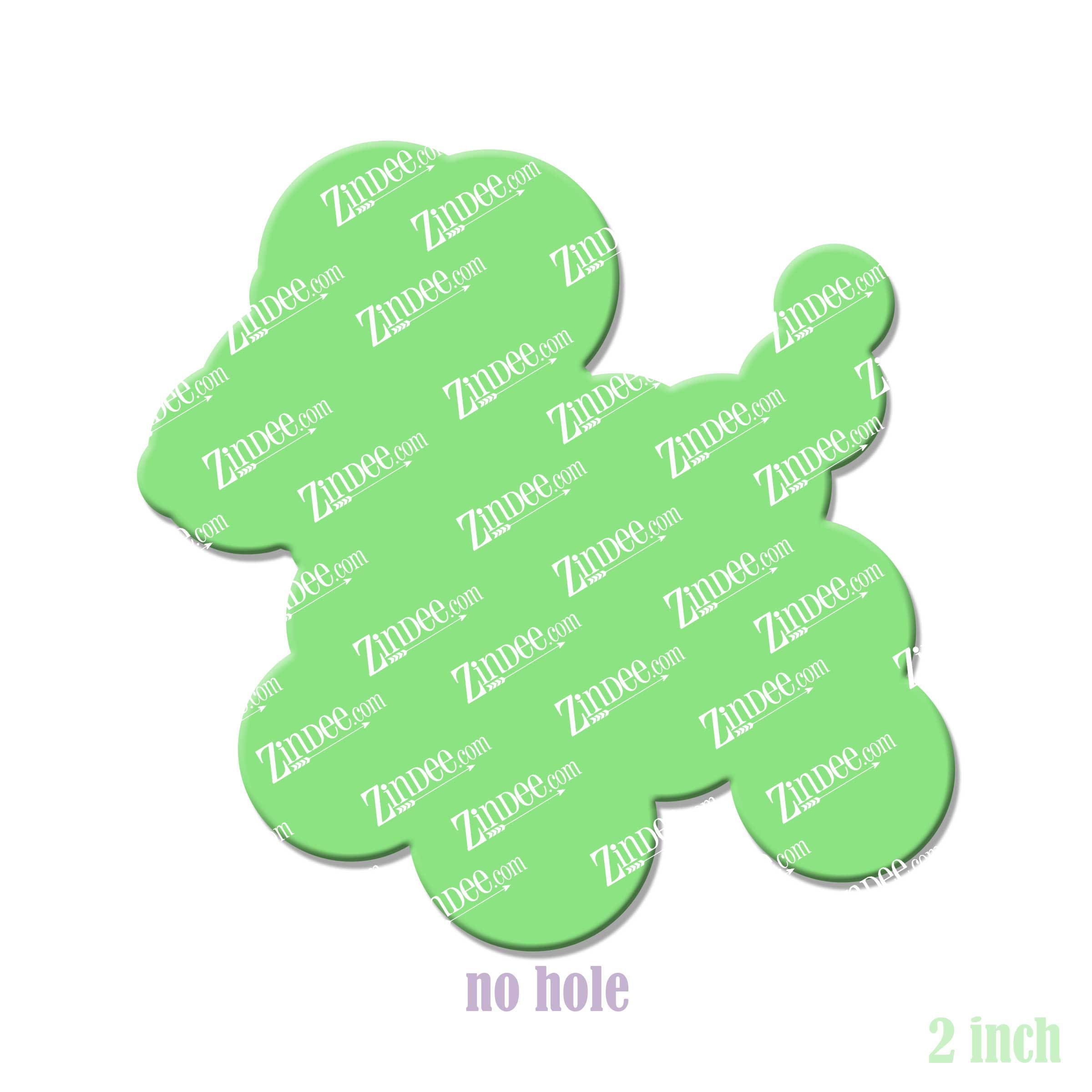 Alternative view of Mardi Gras Bead Dog Acrylic Blank- Sticker- UV DTF (2 inch) NO HOLE