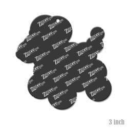 Alternative view of Mardi Gras Bead Dog Acrylic Blank- Sticker- UV DTF (3 inch)