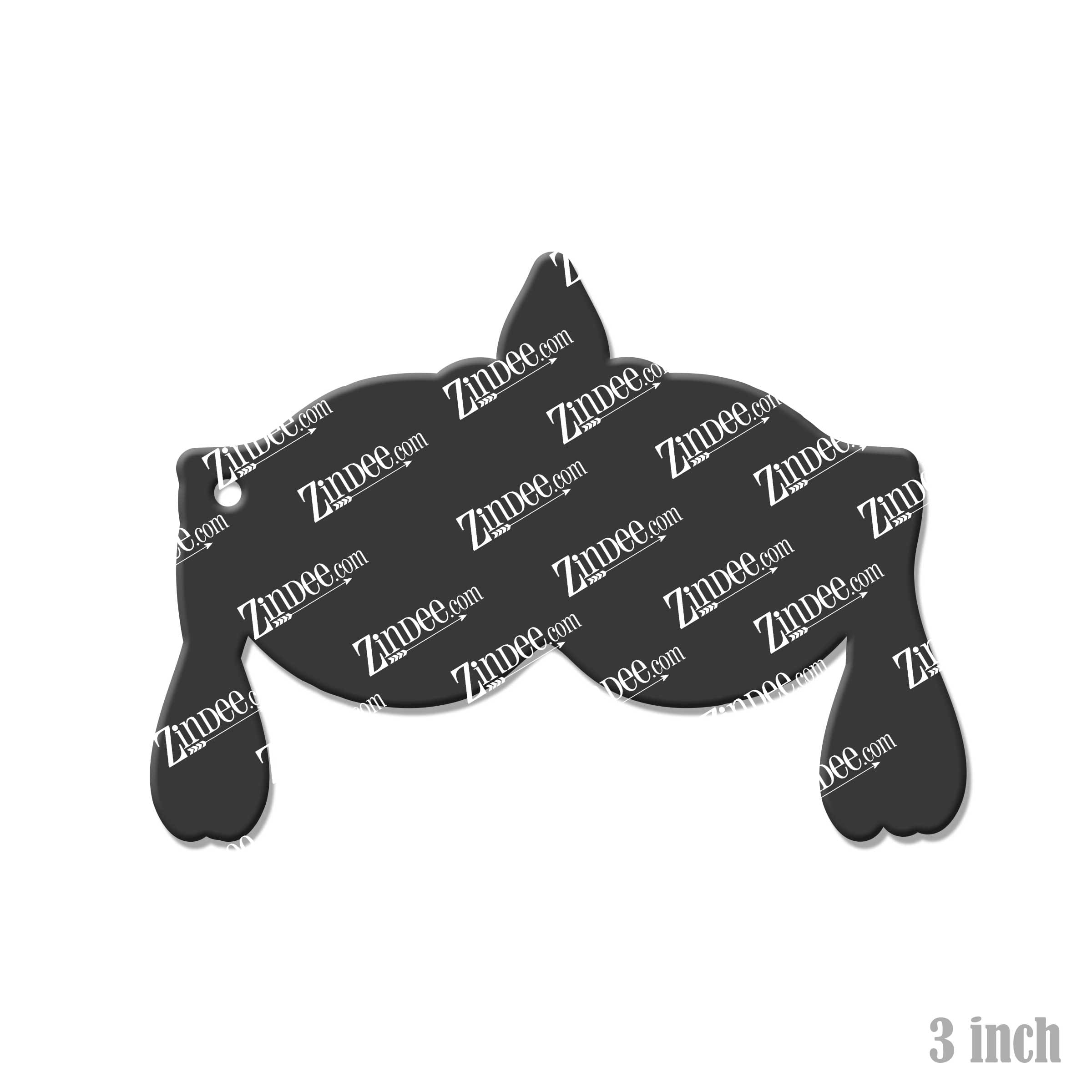 Alternative view of Mardi Gras Mask Acrylic Blank- Sticker- UV DTF (3 inch)