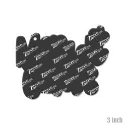 Alternative view of Mardi Gras (word) – Acrylic Keychain Blank (3") | Optional Sticker or UV DTF