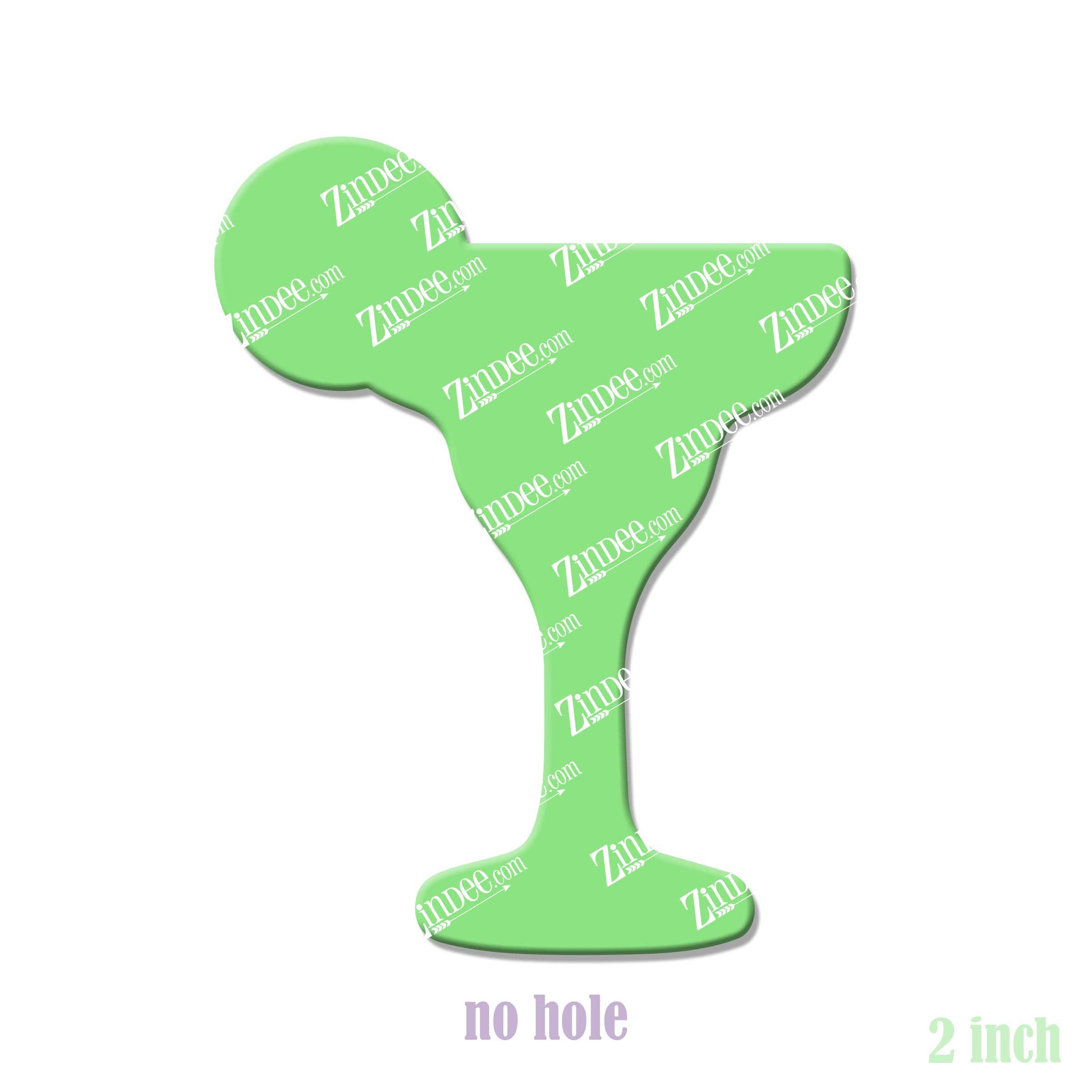 Margarita with Lime acrylic blank (2 inch) NO HOLE (5 piece minimum)