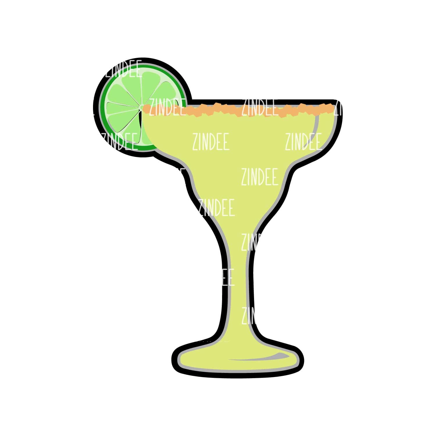 Margarita with Lime Acrylic Blank- Sticker- UV DTF (3 inch)