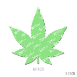 Alternative view of Marijuana Leaf – Acrylic Badge Reel Blank (2") No Hole | Optional Sticker or UV DTF