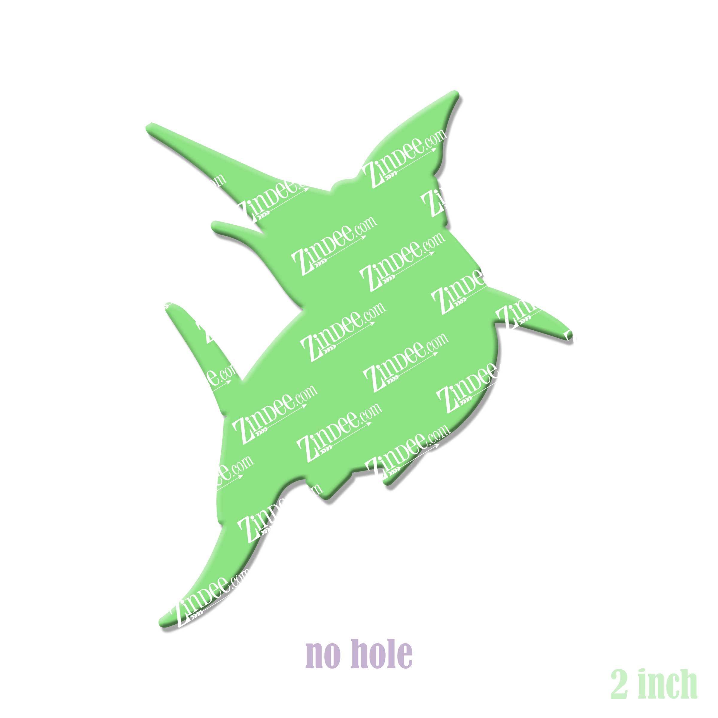 Marlin acrylic blank (2 inch) NO HOLE (10 PIECE MINIMUM)