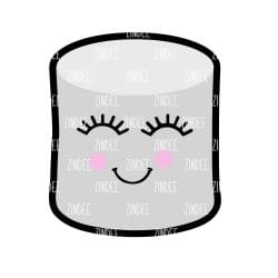 Marshmallow – Acrylic Badge Reel Blank (2") No Hole | Optional Sticker or UV DTF