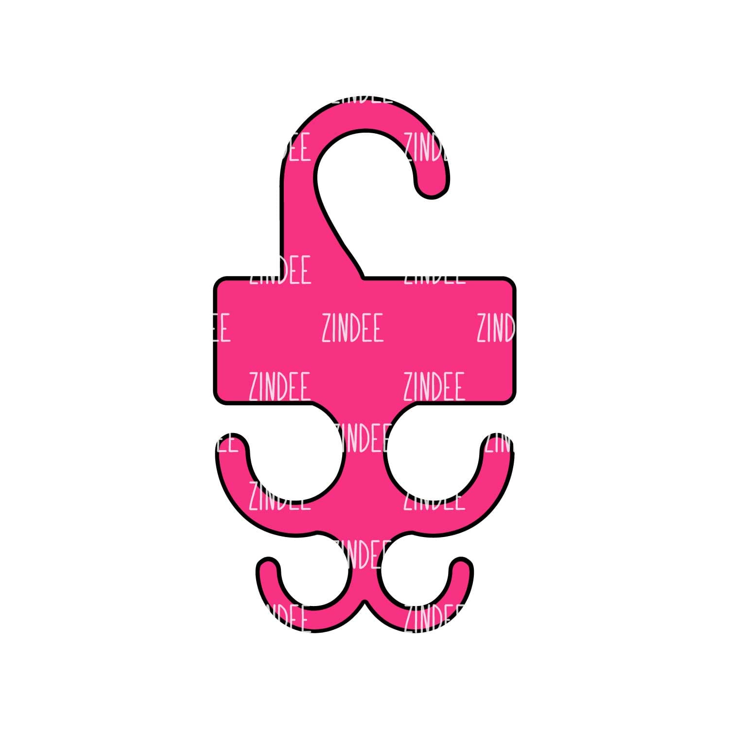 Alternative view of Mask Hanger 4 Hooks 6X3.5 inch