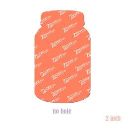 Mason Jar 2 inch (lightweight acrylic) NO HOLE