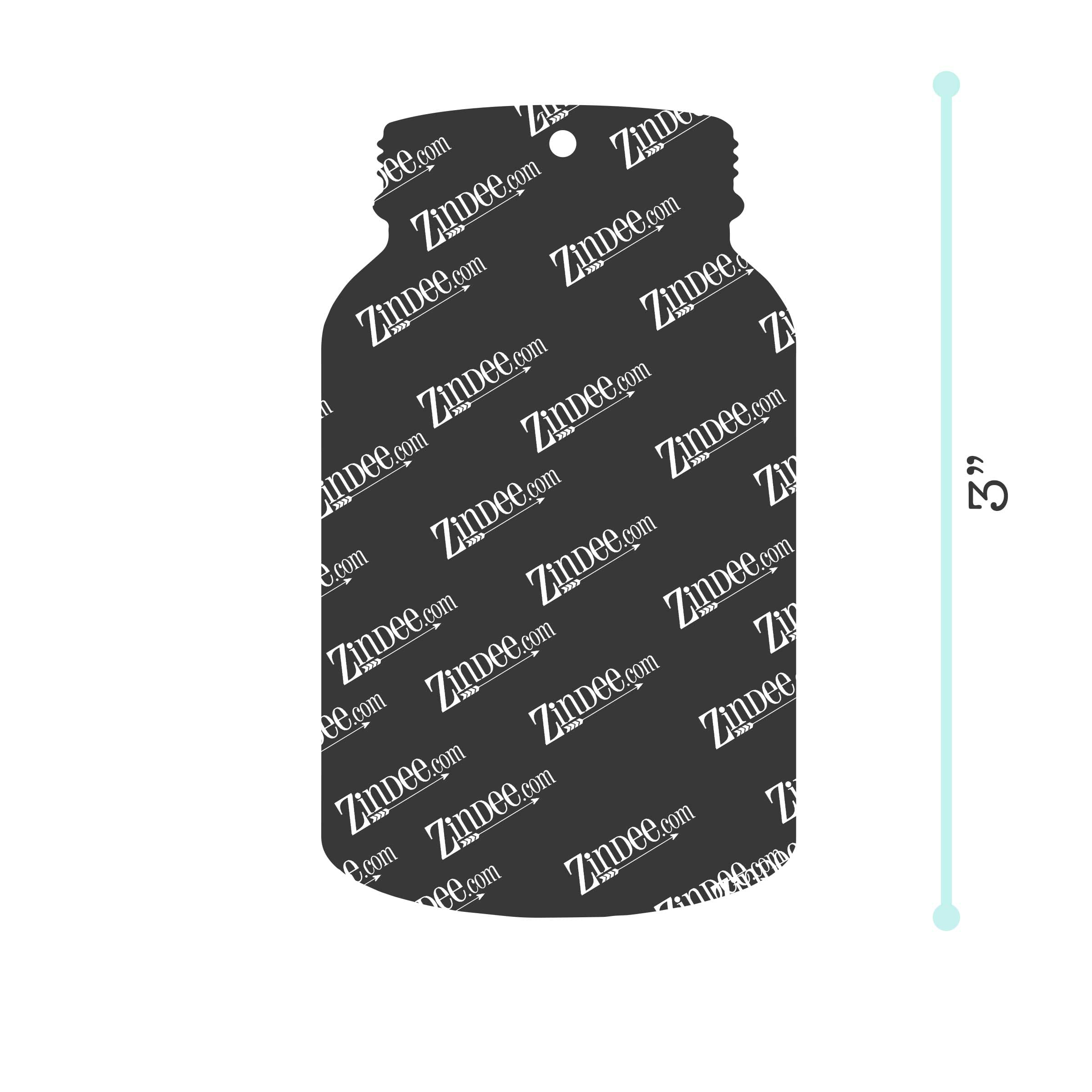 Alternative view of Mason Jar Acrylic Blank- Sticker- UV DTF (3 inch)