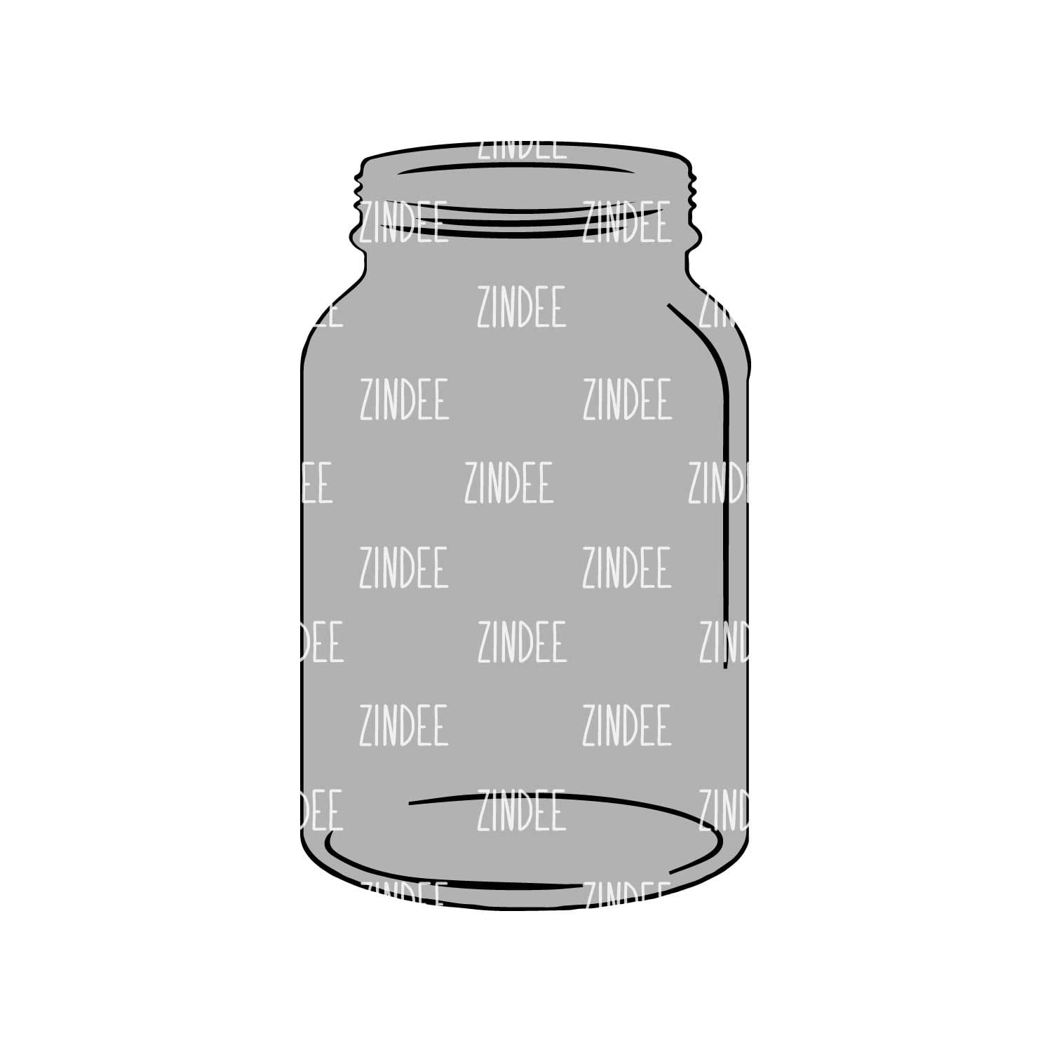 Mason Jar Acrylic Blank- Sticker- UV DTF (3 inch)