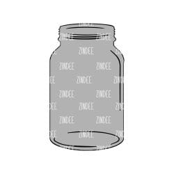 Mason Jar Acrylic Blank- Sticker- UV DTF (2.5 inch)