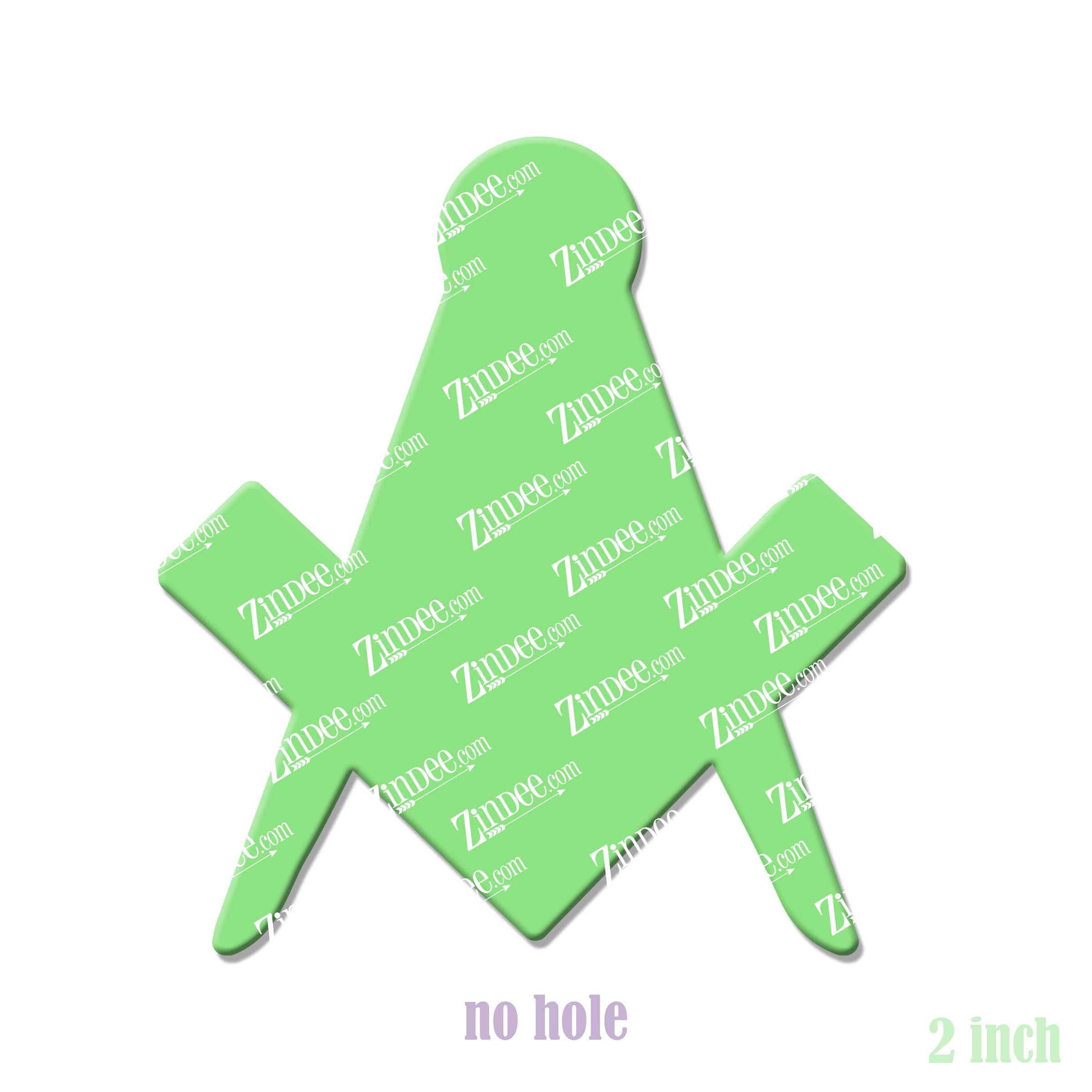 Masonic Symbol acrylic blank (2 inch) NO HOLE (5 piece minimum)