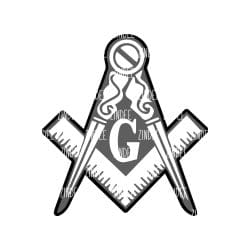 Alternative view of Masonic Symbol acrylic blank (2 inch) (5 piece minimum)