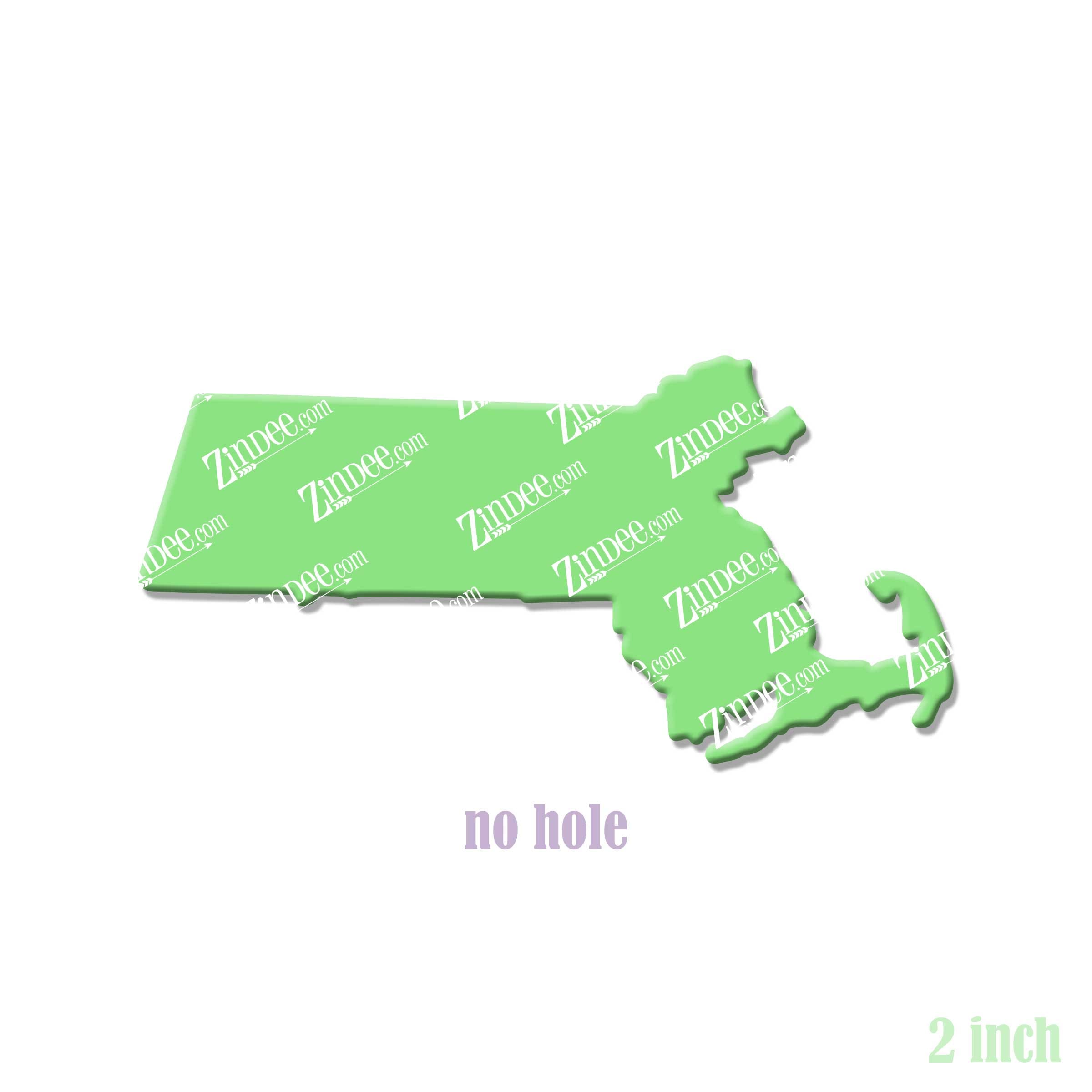 Alternative view of Massachusetts Acrylic Blank- Sticker- UV DTF (2 inch) NO HOLE