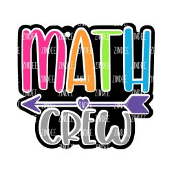 Math Crew – Acrylic Badge Reel Blank (2") No Hole | Optional Sticker or UV DTF