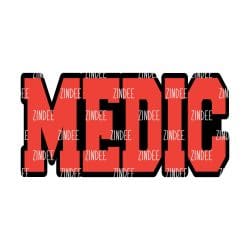 Medic (word) – Acrylic Badge Reel Blank (2") No Hole | Optional Sticker or UV DTF