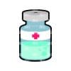 Medicine Vial – Mini Acrylic Charm Blank (1.5") | Optional Sticker or UV DTF