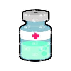 Alternative view of Medicine Vial 2 inch (lightweight acrylic) NO HOLE