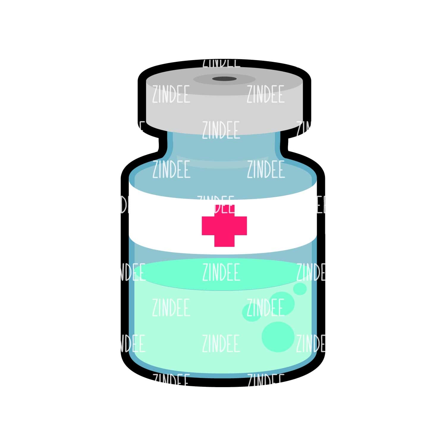 Medicine Vial Acrylic Blank- Sticker- UV DTF (2.5 inch)