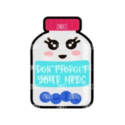 Medicine Bottle – Acrylic Badge Reel Blank (2") No Hole | Optional Sticker or UV DTF
