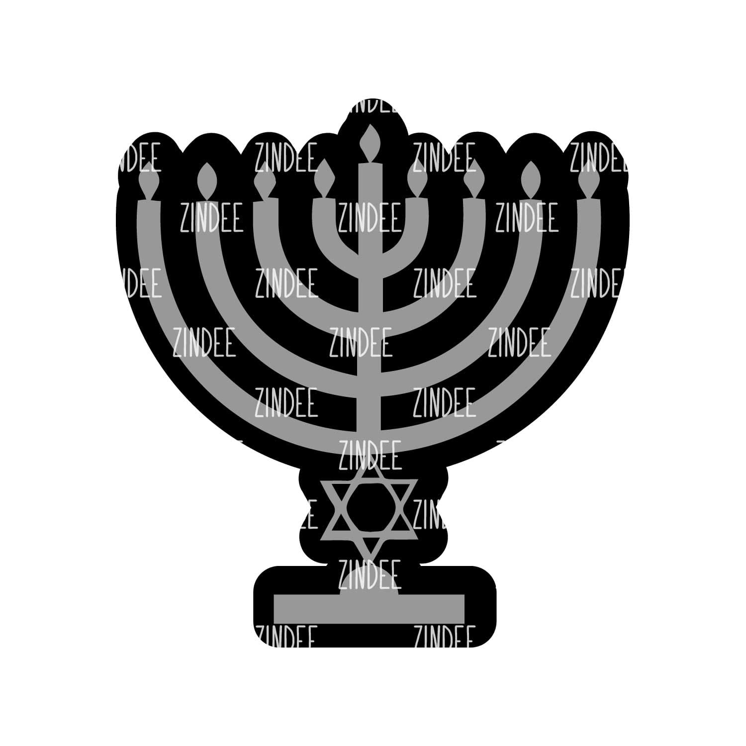 Menorah Acrylic Blank- Sticker- UV DTF (3 inch)