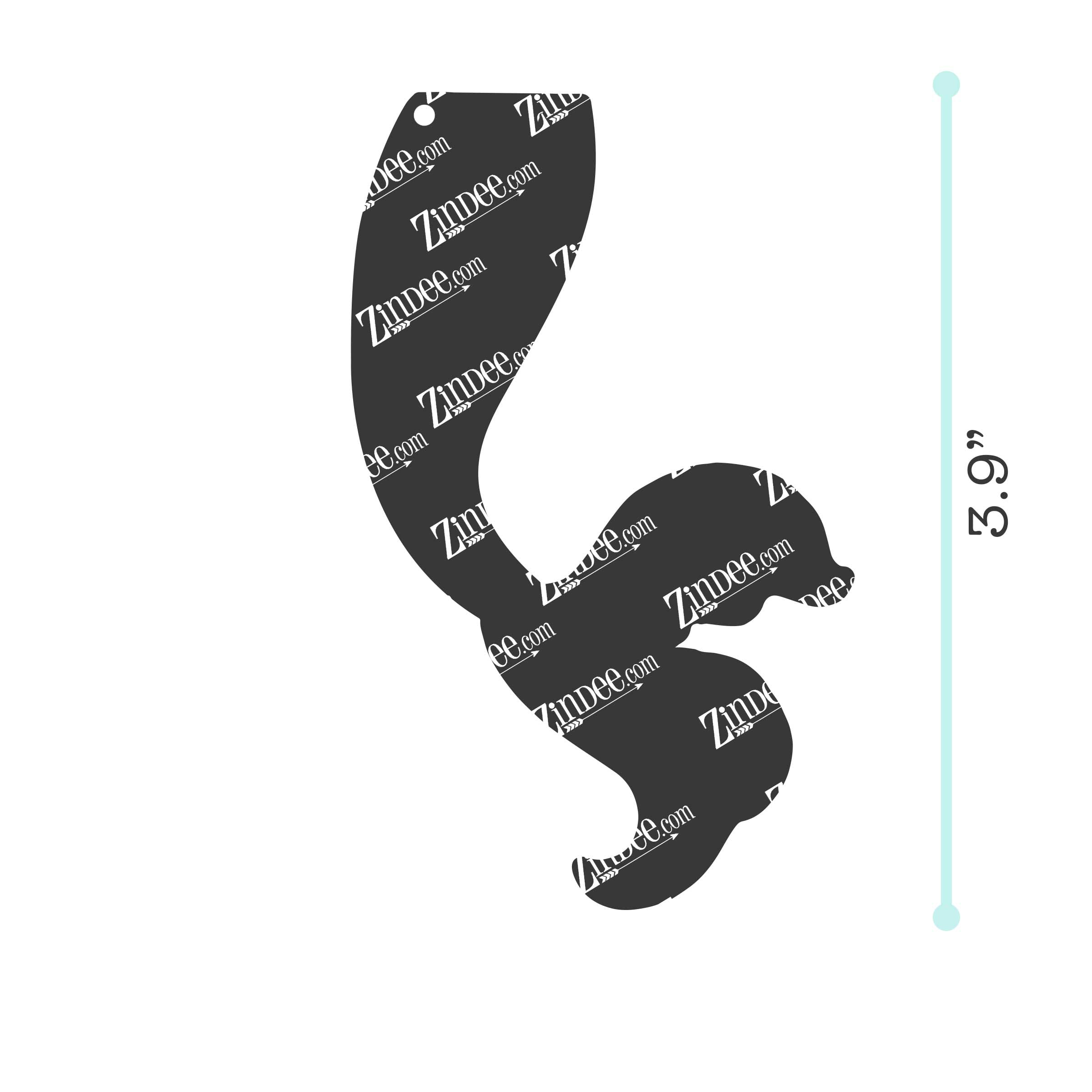 Mermaid Tail acrylic blank (3 inch)