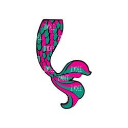 Alternative view of Mermaid Tail acrylic blank (3 inch)