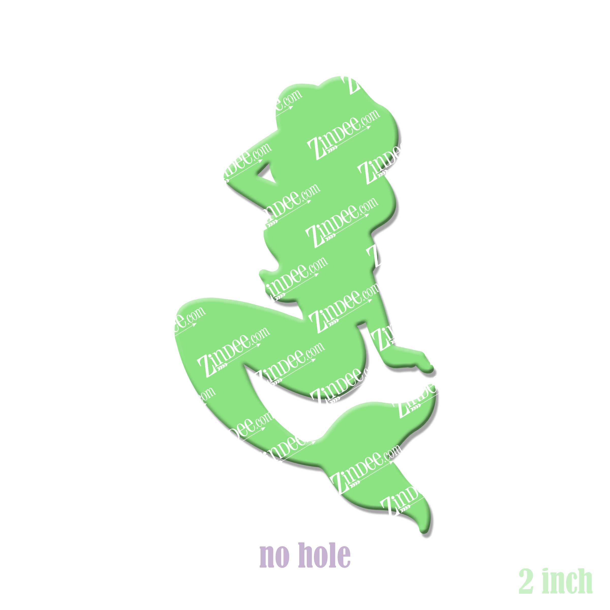 Mermaid (full body) acrylic blank (2 inch) NO HOLE